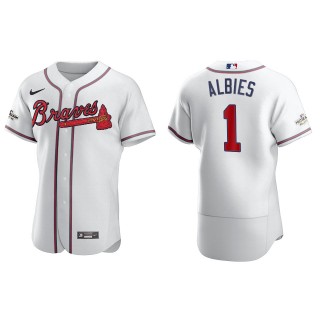 Ozzie Albies Atlanta Braves White 2022 Postseason Authentic Jersey