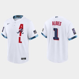 2021 MLB All-Star Game Braves Ozzie Albies White Replica Jersey
