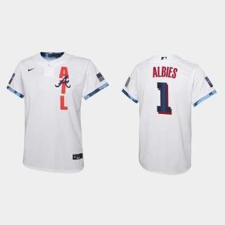 Ozzie Albies Braves White 2021 MLB All-Star Game Jersey