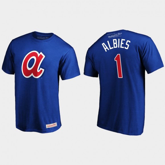 Braves Ozzie Albies Cooperstown Collection Royal Forbes Team T-shirt