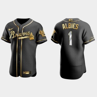 Ozzie Albies Braves Black Gold Edition Jersey