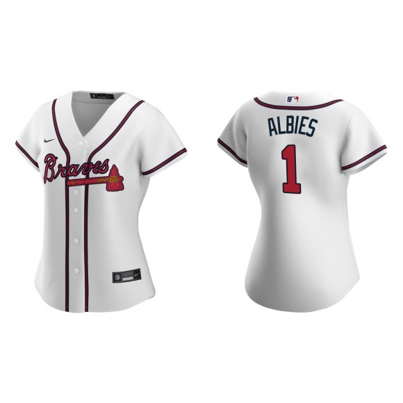 Ozzie Albies Women's Atlanta Braves White Replica Jersey