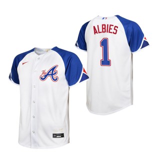 Ozzie Albies Youth Atlanta Braves White 2023 City Connect Replica Jersey