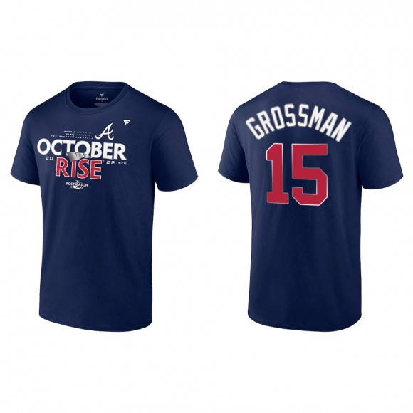 Robbie Grossman Atlanta Braves Fanatics Branded Navy 2022 Postseason Locker Room T-Shirt