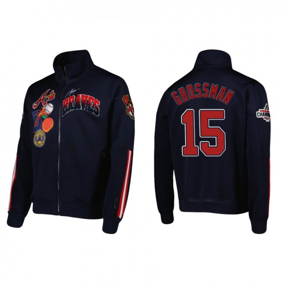 Robbie Grossman Atlanta Braves Pro Standard Navy Hometown Full-Zip Track Jacket