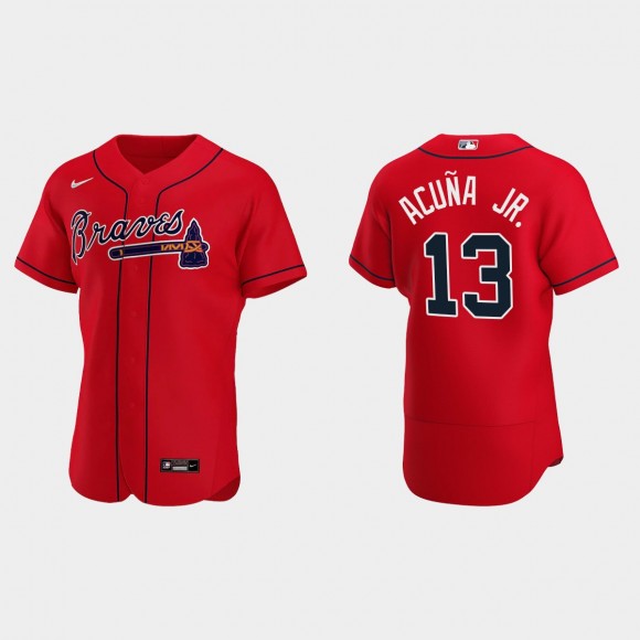 Ronald Acuna Jr. Braves Red Authentic 2020 Alternate Jersey