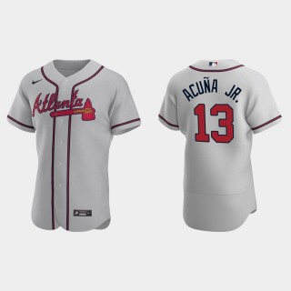 Ronald Acuna Jr. Braves Gray Authentic 2020 Road Jersey