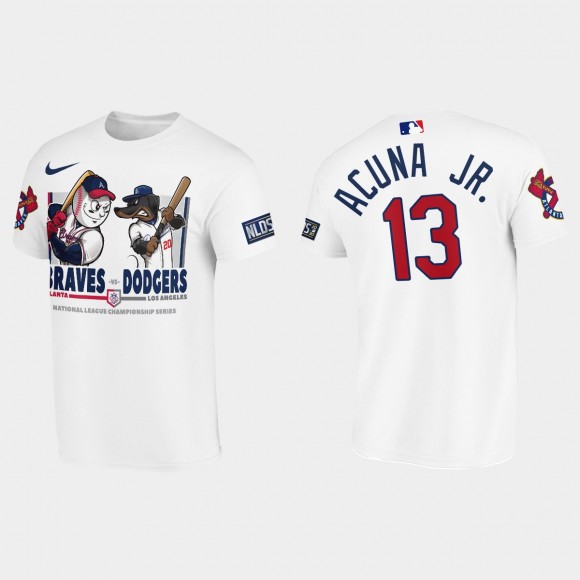 Braves Ronald Acuna Jr. National League Championship Series White Cartoon T-shirt