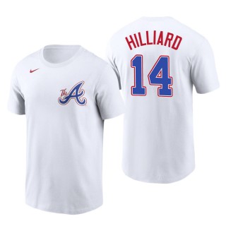 Sam Hilliard Atlanta Braves White 2023 City Connect Name & Number T-Shirt