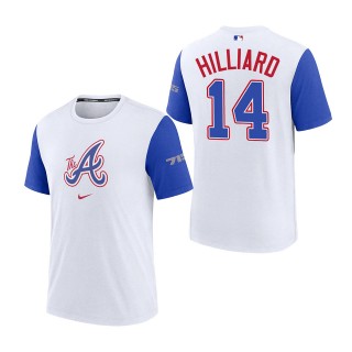 Sam Hilliard Atlanta Braves White Royal 2023 City Connect Authentic Collection Legend T-Shirt