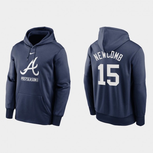 Sean Newcomb Braves Navy 2020 Postseason Authentic Collection Hoodie