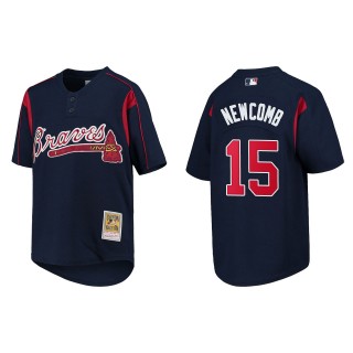 Sean Newcomb Atlanta Braves Mitchell & Ness Navy Cooperstown Collection Mesh Batting Practice Jersey