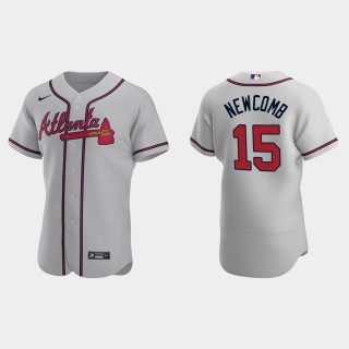 Sean Newcomb Braves Gray Authentic Jersey