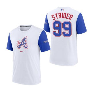 Spencer Strider Atlanta Braves White Royal 2023 City Connect Authentic Collection Legend T-Shirt