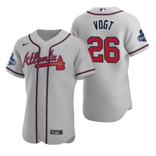 Stephen Vogt Atlanta Braves Nike Gray Road 2021 World Series Champions Authentic Jersey