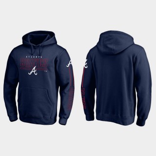 Braves Navy Team Front Line Pullover Hoodie