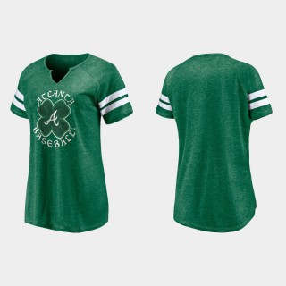 Braves 2021 St. Patrick's Day Green Celtic Raglan T-Shirt