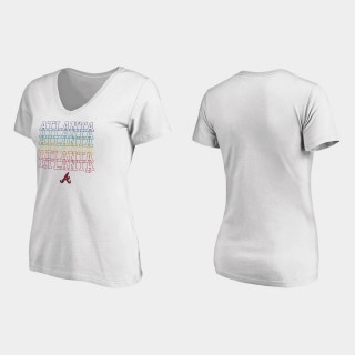 Braves City Pride White V-Neck T-Shirt