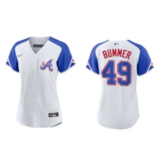Women's Aaron Bummer Braves White City Connect Replica Jersey