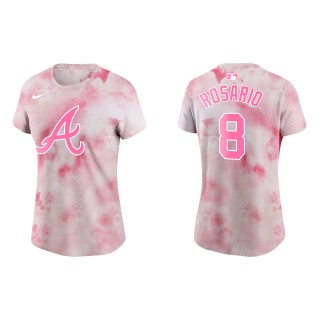 Women's Braves Eddie Rosario Pink 2022 Mother's Day T-Shirt