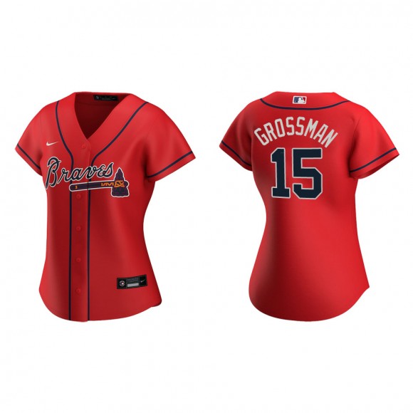 Women's Atlanta Braves Robbie Grossman Red Replica Jersey