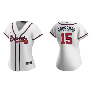 Women's Atlanta Braves Robbie Grossman White Replica Jersey