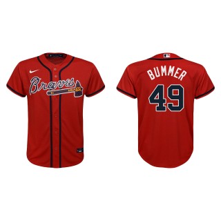 Youth Aaron Bummer Braves Red Replica Alternate Jersey