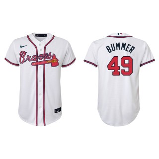 Youth Aaron Bummer Braves White Replica Home Jersey