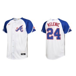 Youth Jarred Kelenic Braves White City Connect Replica Jersey