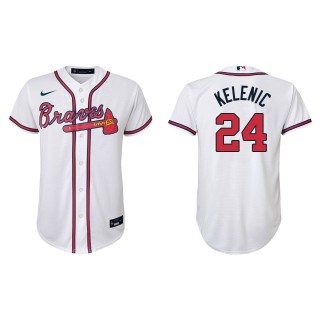 Youth Jarred Kelenic Braves White Replica Home Jersey