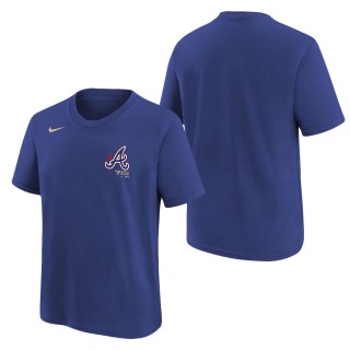 Youth Atlanta Braves Royal 2023 City Connect Wordmark T-Shirt