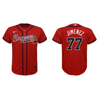 Youth Atlanta Braves Joe Jimenez Red Replica Alternate Jersey
